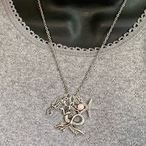 Mermaid pendant with charms